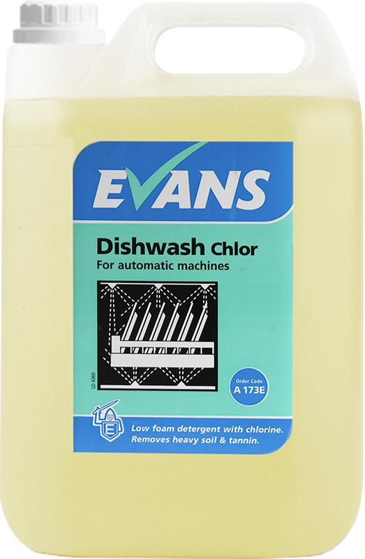 Evans Dishwash Chlor Liquid 5Ltr 2 Pack
