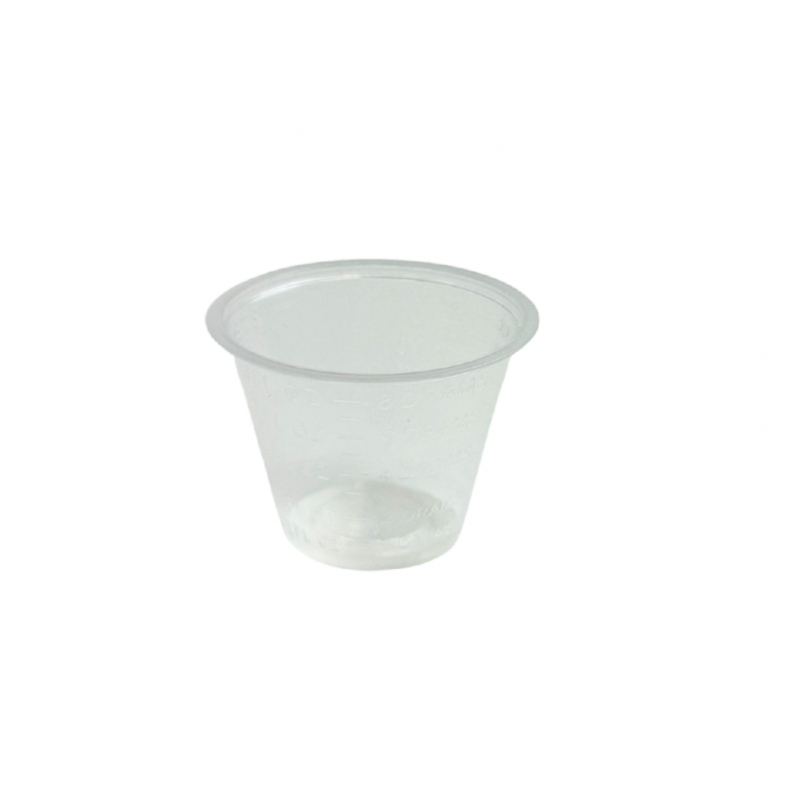 Universal Disposable Plastic Measure Pot/Cup 30ml 90 Pack