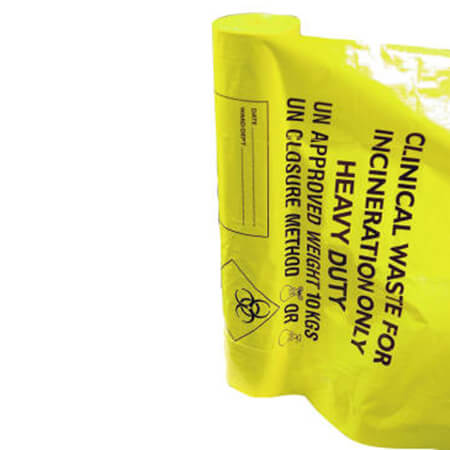 Yellow 90Ltr Clinical Waste Sack 50 Pack 10 Pack