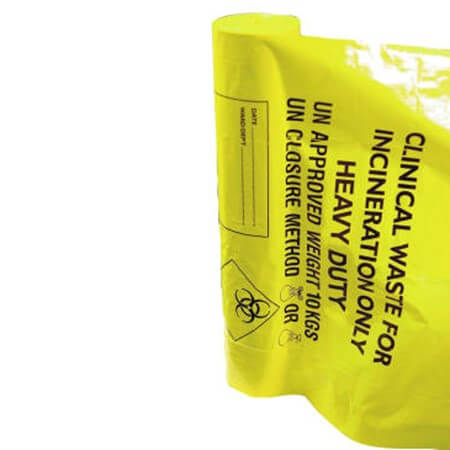 Yellow 90Ltr Clinical Waste Sack 50 Pack