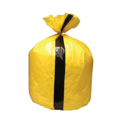 Yellow Tiger Stripe 70Ltr Clinical Waste Sack 50 Pack 10 Pack