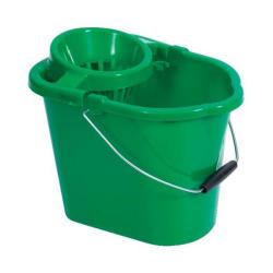 Green Plastic Mop Bucket 10Ltr