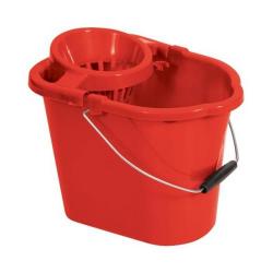 Red Plastic Mop Bucket 10Ltr