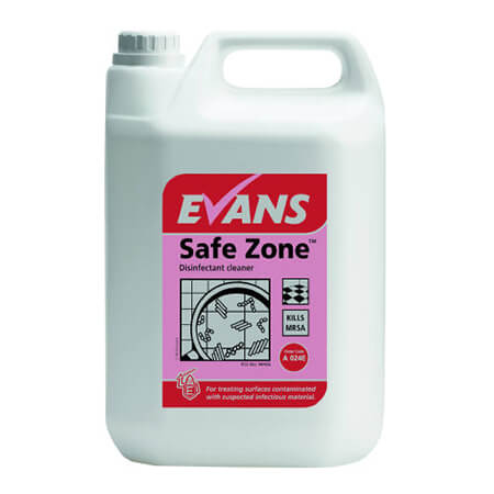 Evans Safe Zone Plus Virucidal Disinfectant Cleaner 5Ltr 2 Pack
