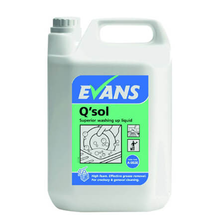 Evans Qsol Superior Perfumed Washing Up Liquid 5Ltr