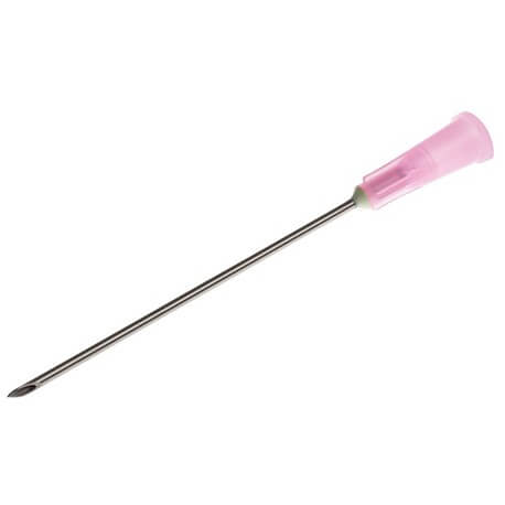 Hypodermic Needle 18G x 1.5 Inch Pink 100 Pack