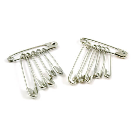 Safety Pins Assorted Sizes 12 Pack