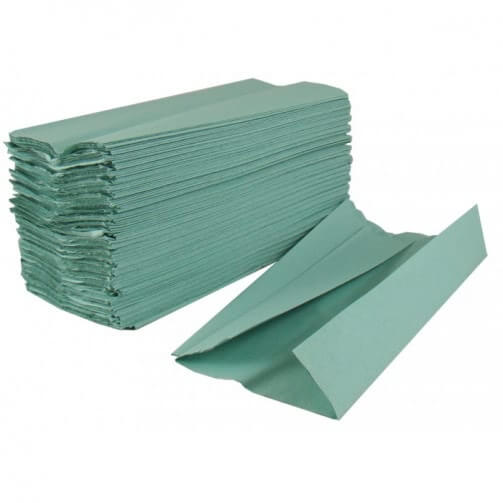 Interfold Green 1 Ply Hand Towel 3600 Pack