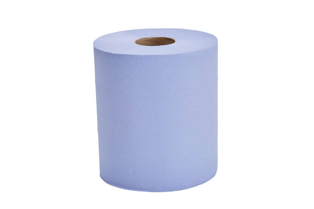 Leonardo Roll Towel 2 Ply Blue Laminated And Embossed 6 Pack